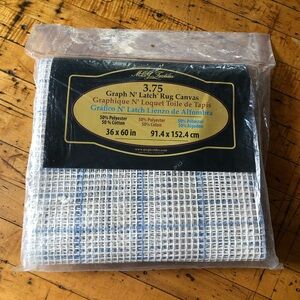 M.C.G. Textiles 3.75 Graph N' Latch Rug Canvas NEW Sealed Poly/Cotton 36 x 60 in